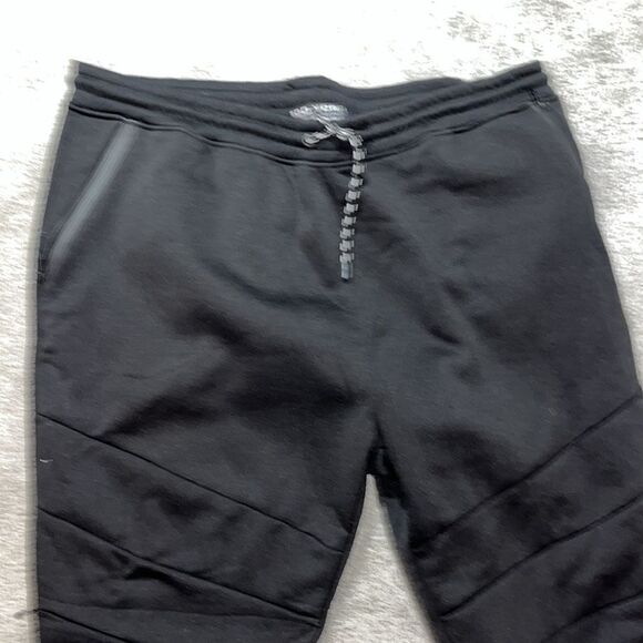 Big Man Black ZOO YORK Cuffed Track Sweat Jogger Fleece Urban Pants Sweatpants - Picture 3 of 6